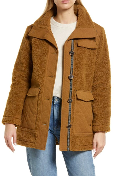 Pendleton Dearborn Mixed Media Barn Coat In Saddle