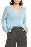 Treasure & Bond V-neck Sweater In Blue Basalt