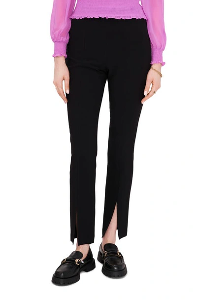 1.state Women's Straight Leg Front Slit Ankle Pant In Rich Black