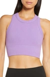 Alo Yoga Delight Seamless Knit Bra In Bright Orchid