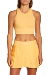 Alo Yoga Delight Seamless Knit Bra In Golden Orange