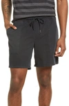 Treasure & Bond Stretch Organic Cotton Shorts In Black Caviar