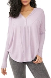 Free People Leo Henley Tee In Bubblegum Pink 8