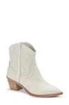 Dolce Vita Solow Stud Western Boot In Off White Leather