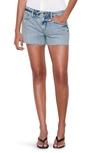 Frame Le Grand Garçon Raw Hem Shorts In Richlake