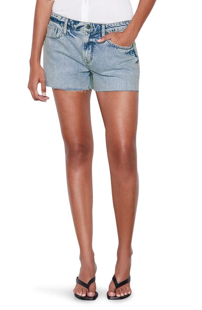 Frame Le Grand Garçon Raw Hem Shorts In Richlake