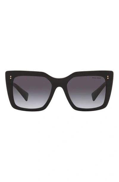 Miu Miu Mu02ws Square-frame Acetate And Metal Sunglasses In Black