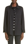 Lafayette 148 Amaris Stretch Cotton Twill Jacket In Black