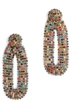 Deepa Gurnani Shyna Crystal Drop Earrings In Multi