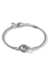John Hardy Classic Chain Hammered Loop Bracelet In Blue/silver
