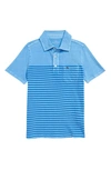 Vineyard Vines Kids' Exclusive Stripe Island Polo In Ocean Breeze