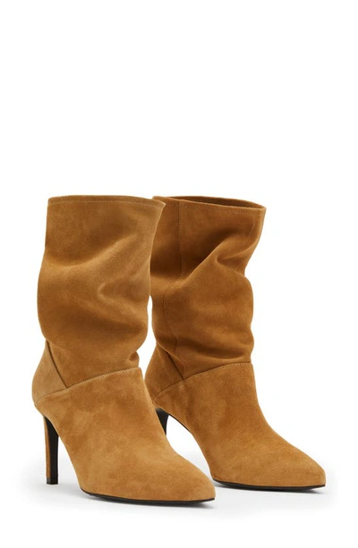 Allsaints Orlana Pointed Toe Boot In Caramel Brown