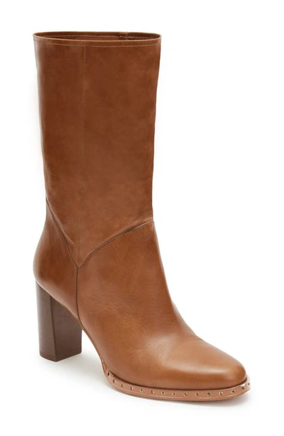 Allsaints Mille Block Heel Boot In Tan Brown