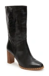 Allsaints Mille Block Heel Boot In Black