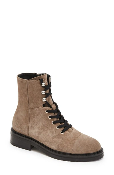 Allsaints Dusty Cap Toe Combat Boot In Brown