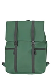 Duchamp Foldover Rubberized Backpack In Dark Green