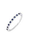 Bony Levy El Mar Gemstone & Diamond Stacking Ring In 18k White Gold - Sapphire