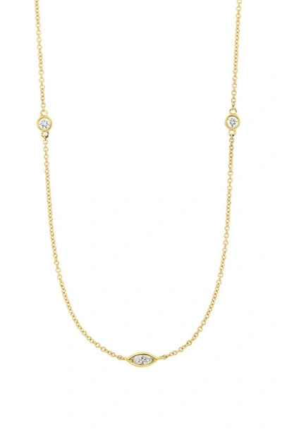 Bony Levy 18k Gold Diamond Station Necklace In 18k Yellow Gold