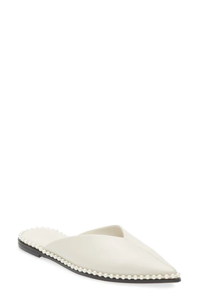 Karl Lagerfeld Women's Vyra Studded Mule Flats Women's Shoes In Soft White