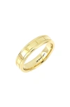 Bony Levy Lined 14k Gold Ring In 14k Yellow Gold