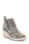 Söfft Emeree Wedge Bootie In Olive Camo
