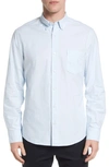 Nordstrom Oxford Button-up Performance Shirt In Blue Falls- White Oxford
