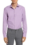Nordstrom Tech-smart Extra Trim Fit Dress Shirt In Purple Wave