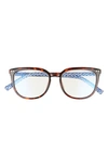 Kate Spade Milena 55mm Blue Light Blocking Reading Glasses In Havana/ Clear