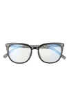 Kate Spade Albi Blue Block 52mm Square Eyeglasses In Black