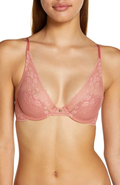 Natori Cherry Blossom Convertible Underwire Bra In Sandy Rose