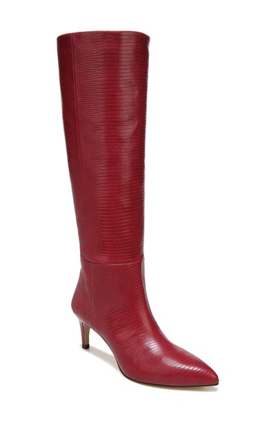 Sam Edelman Uma Knee High Boot In Sangria Red Leather