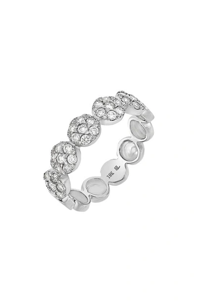 Bony Levy Mika Diamond Station Ring In 18k White Gold