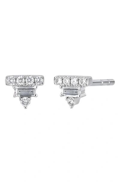 Bony Levy Gatsby Diamond Triangle Stud Earrings In 18k White Gold