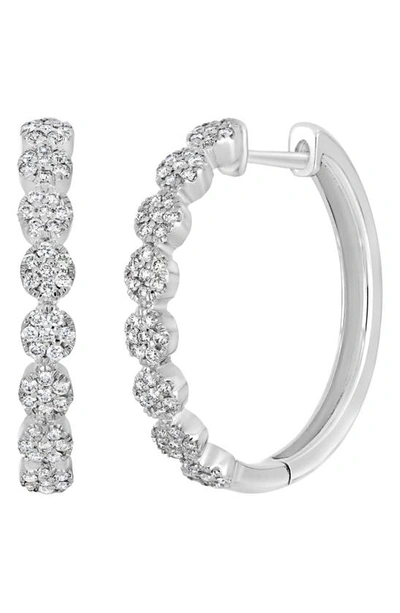 Bony Levy Mika Diamond Hoop Earrings In 18k White Gold