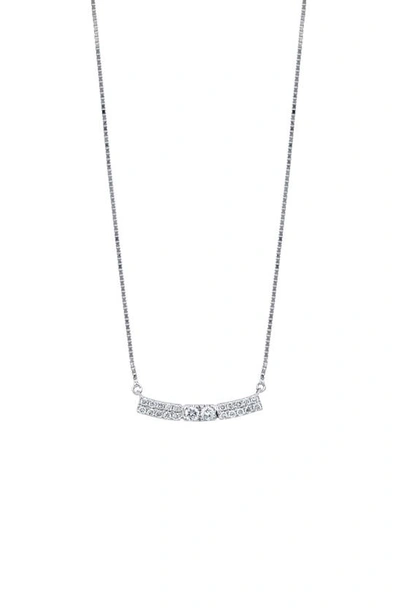 Bony Levy Diamond Bar Pendant Necklace In 18k White Gold
