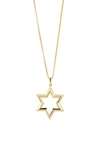 BONY LEVY 14K GOLD STAR OF DAVID PENDANT NECKLACE