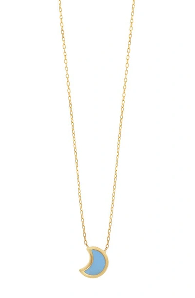 Bony Levy Kids' 14k Gold Enamel Moon Pendant Necklace In 14k Yellow Gold