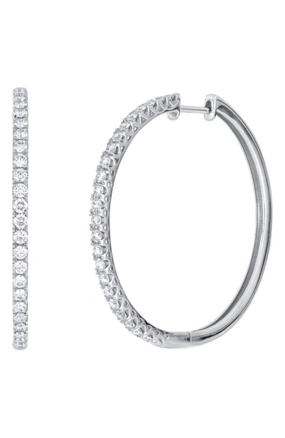 Bony Levy Audrey Diamond Hoop Earrings In 18k White Gold