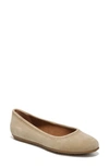 Zodiac Sonia Womens Leather Round Toe Ballet Flats In Beige