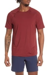 Rhone Crew Neck Short Sleeve T-shirt In Carriage Red
