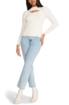BB DAKOTA BY STEVE MADDEN PASTEL YOU BY RIBBED CUTOUT SWEATER