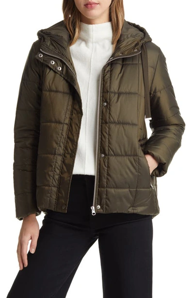 Nordstrom Hooded Quilted Jacket In Olive Night