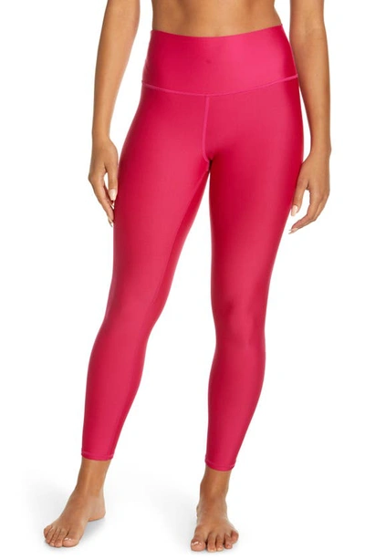 Alo Yoga Airlift High Waist Midi Leggings In Magenta Crush