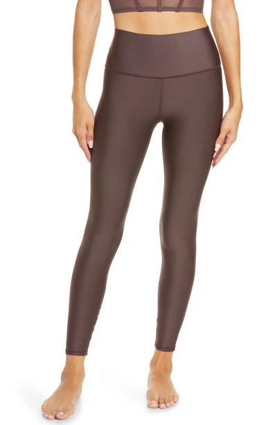 Alo Yoga Airlift High Waist Midi Leggings In Raisin