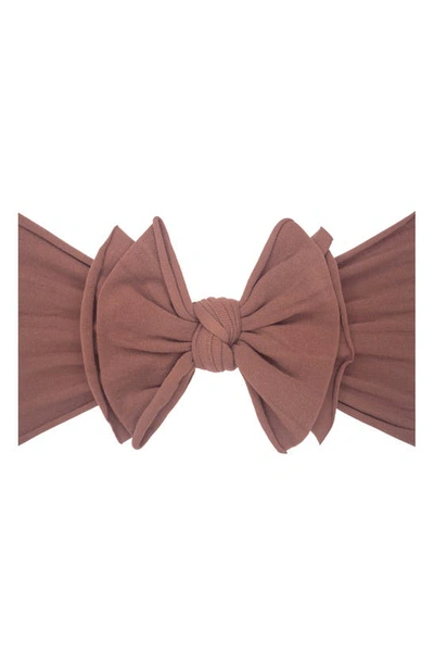 Baby Bling Fab-bow-lous Headband In Truffle