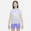 Nike Dri-fit Big Kids' Swoosh Training T-shirt In Football Grey