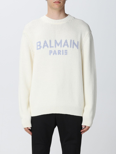 Balmain Sweater  Men Color White In White