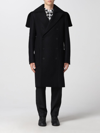 Balmain Double Lapel Double-breasted Coat In Black