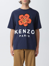 Kenzo Cotton Boke Flower Sweatshirt In Blue