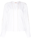 TWINSET EMBROIDERED-TRIM BLOUSE